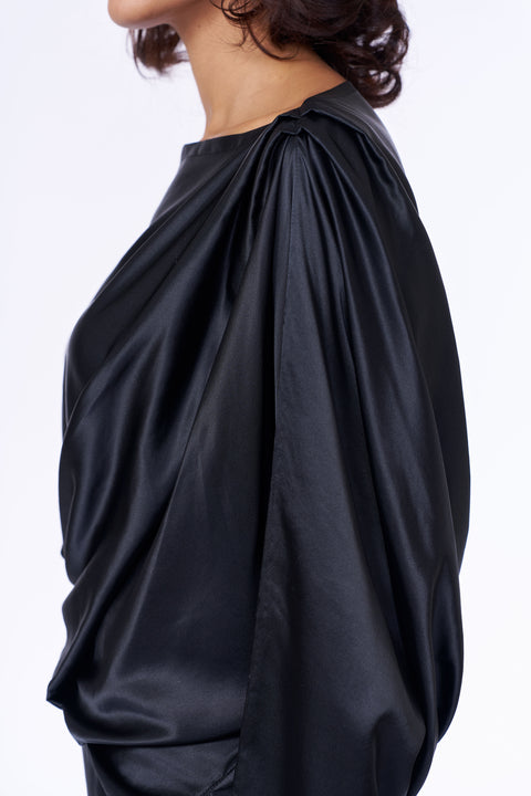 Draped Silk Blouse